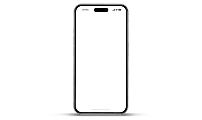 Poster - 3D realistic high quality smartphone mockup with isolated background. Smart phone mockup collection. Device front view. 3D mobile phone with shadow on white background.