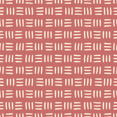 Wall Mural - Seamless pink woven pattern vector