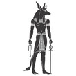 Silhouette anubis the egypt Mythical Creature black color only
