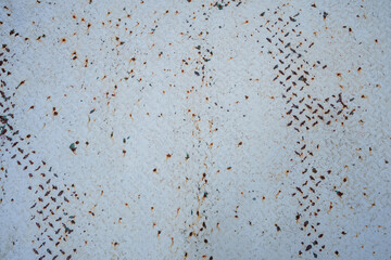 Wall Mural - Peeling paint on the rust wall. Empty for design, pattern, cover, overlay texture, background and other, Surface of old steel background.