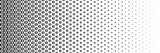 Fototapeta  - horizontal black halftone of bitcoin currency sign coin design for pattern and background.