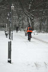 Poster - Taunusanlage in Frankfurt im Winter