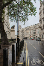 London, United Kingdom - Aug 4, 2023: Street Photography. Beautiful Buildings Of London City On A Cloudy Day.