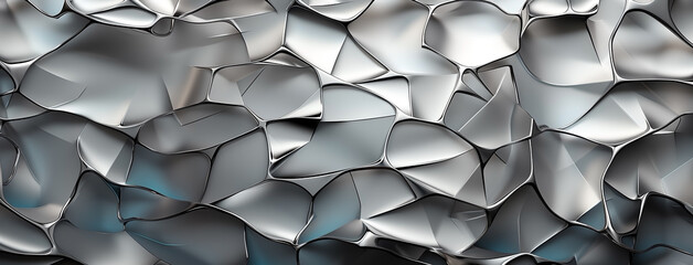 Modern material texture, Shiny high tech metallic white color mesh 3D map background banner