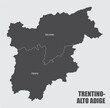 Trentino-Alto Adige region map