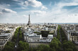 View over Paris with the Eifel Tower in the Back