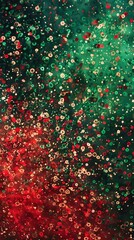 Wall Mural - Sparkling red and green glitter, abstract background