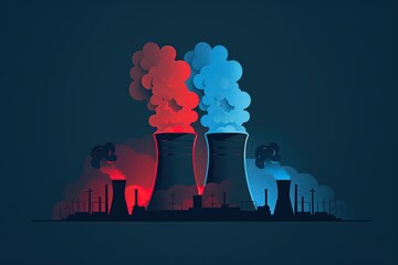 Wall Mural - nuclear power plant poster