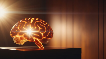 Wall Mural - Human brain healthcare, xray. Medical neurology, neuro science background