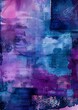 purple blue background synthesizer thick brush strokes translucent microchip layers rhythms abstract facades buildings metallic color