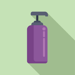 Poster - Soap dispenser icon flat vector. Spiral treatment. Wash model brush