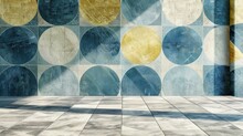 Abstract Wallpaper With Tile-inspired Patterns In Close Proximity