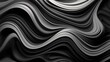 Dynamic Monochrome Abstract Art with Fluid Curves and Wavy Lines for Graphic Design Projects