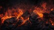 Enigmatic Fiery Glow Illuminating the Night: Mystical Fire Coals Abstract Background