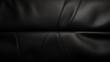 Sleek and Stylish: A Black Leather Sofa Contrasted Against a Dark Background