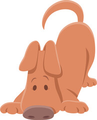 Wall Mural - cute cartoon brown dog animal character