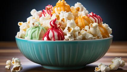 Poster - Fresh fruit bowl, a sweet and healthy indulgence generated by AI