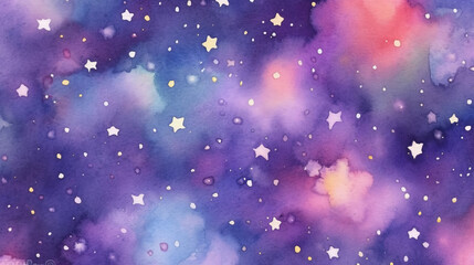 Wall Mural - background featuring purple and blue colors with scattered stars shining brightly
