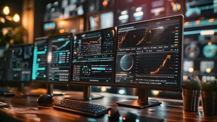 Displays a secure and complex crypto exchange platform interface on your computer or mobile device.