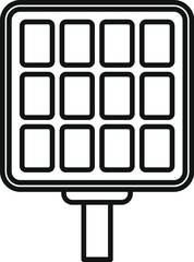 Wall Mural - Part solar panel icon outline vector. Fixture electrical. Module cell source