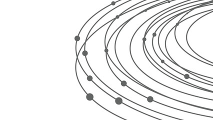 Fototapete - Technology abstract background. Abstract geometric background. Connected circles. Network of circles.