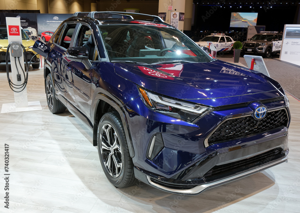 TORONTOFEBRUARY 15, 2024 Toyota RAV4 Prime XSE AWD new SUV model for