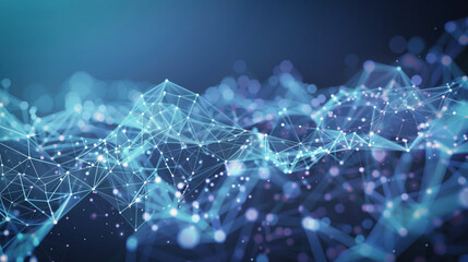 low poly wireframe blue background 