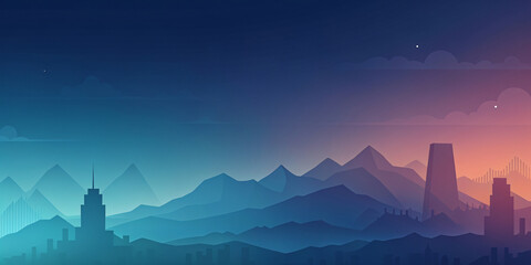 Wall Mural - Mountain Majesty: Sunrise and Sunset Views