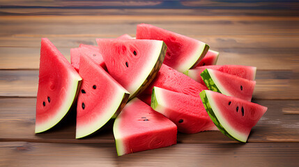 Wall Mural - Fresh watermelon isolated on white background.