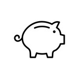 Fototapeta  - Piggy bank icon vector. piggy money icon