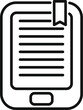 E reader icon outline vector. Online books store. Based app retailer