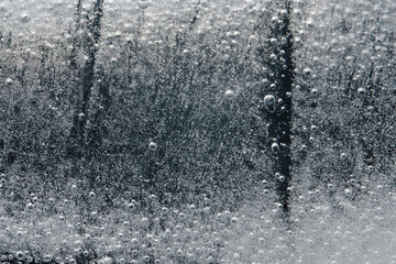 Wall Mural - Macro shot of the details of ice texture