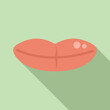 Lips articulation icon flat vector. Education exercise. Speech diction oral