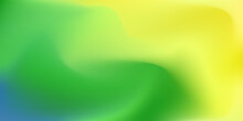 Bright Vector Nature Yellow And Green Colors Blur Mesh Gradient Background. Abstract Smooth Watercolor Summer Grass Landscape For Web Design, Technology Business Concept