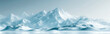 Panoramic wide polar antarctic mountain range 