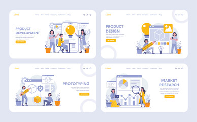 Product development concept. Flat vector illustration.