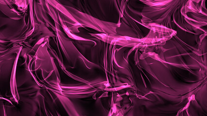 Wall Mural - Abstract pink smoke patterns on a dark background.