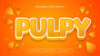 Orange white and yellow pulpy 3d editable text effect - font style