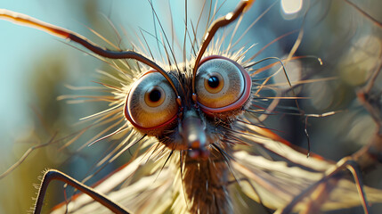 Wall Mural - funny 3D mosquito character