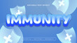 Blue and white immunity 3d editable text effect - font style
