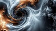 Helical upward reaching spiral of galactic matter. Beautiful abstract background