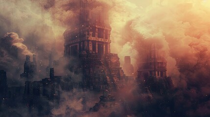 Wall Mural - a slide background for showcasing a positive image of the modern civilization 