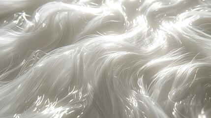 Wall Mural - texture of wispy silver strands catching the light and appearing to shimmer in a soft otherworldly w