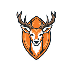 Wall Mural - deer head icon animal illustration