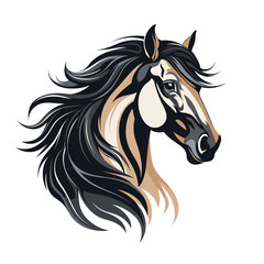 Wall Mural - vector of horse colorful character illustration 