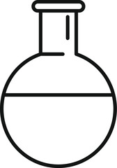 Canvas Print - Blood flask test icon outline vector. Chemical pot. Review cancer examination