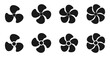 © Zhee-Graphic - propeller icon set. flat design fan propellers vector isolated on white background.