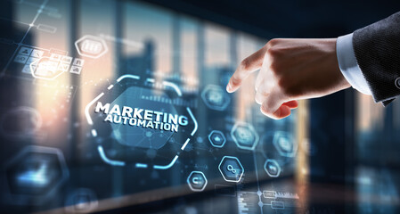 Wall Mural - marketing strategy. marketing automation. planning strategy concept