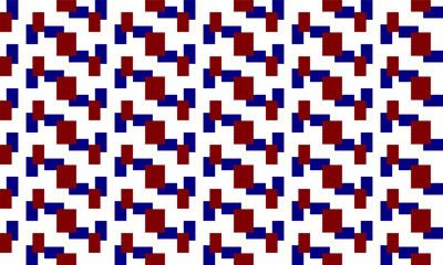 red blue stair step of rectangular block repeat pattern, replete image, design for fabric printing, 