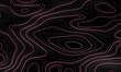 Abstract wavy topographic doted line map. Abstract wavy and curved doted lines background. Abstract geometric topographic contour map background. Vector illustration.